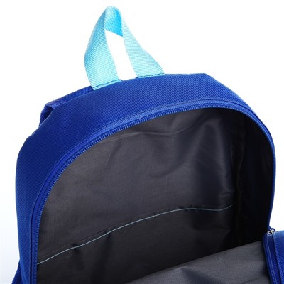 Рюкзак на молнии, цвет синий/голубой
