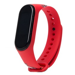 Ремешок - WB01 Xiaomi Mi Band 3/Mi Band 4 силикон (016) (red)