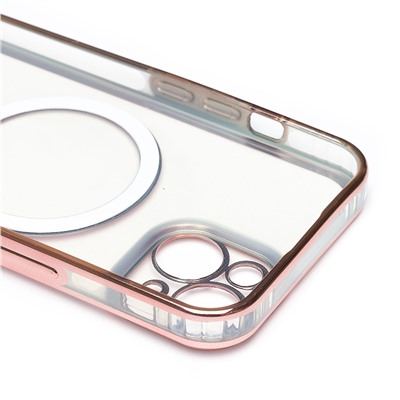 Чехол-накладка - SM016 SafeMag для "Apple iPhone 14" на ремешке (rose gold) (215639)