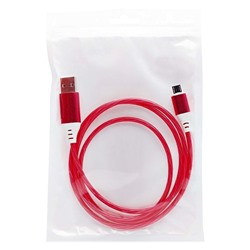 Кабель USB - micro USB - Luminous  100см 2A  (red)