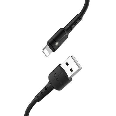 Кабель USB - Apple lightning Hoco X30 Star  120см 2A  (black)