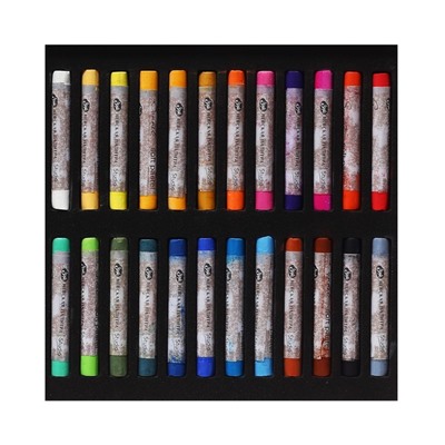 Пастель сухая ЗХК "Сонет", 24 цвета, Soft, D-8 мм/L-60 мм, круглое сечение, художественная, 7141224