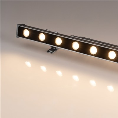 Линейный прожектор AR-LINE-500-9W Warm3000 (GR, 15x60 deg, 230V) (Arlight, IP65 Металл, 3 года)