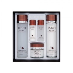 Jigott Набор по уходу за кожей с экстрактом улитки Snail Moisture Skin Care 3set