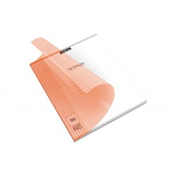 Тетрадь  96л клетка с пластиковой обложкой "Классика CoverPrо Neon" оранжевая 56401 Erich Krause