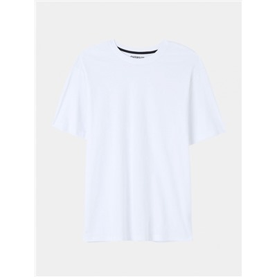 Свободная однотонная футболка Чисто-белый