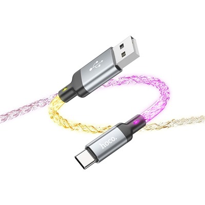 Кабель USB - Type-C Hoco U112   3A  (gray)