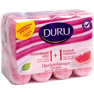 Крем-Мыло DURU Soft Sensation 1+1Розовый Грейпфрут 4 шт.Х80г.