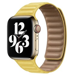 Ремешок - ApW31 Apple Watch 38/40/41 mm экокожа на магните (yellow)