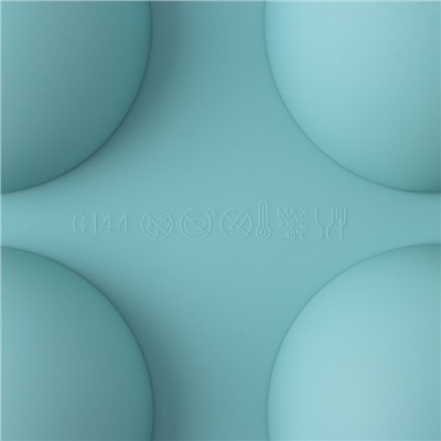 Форма для выпечки Доляна «Полусфера», силикон, 29×17 см, 8 ячеек (d=5,8 см), цвет МИКС