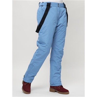 Полукомбинезон брюки горнолыжные женские big size голубого цвета 66413Gl