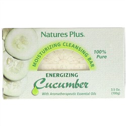 Nature's Plus, Увлажняющее и очищающее мыло, энергия огурца, 3,5 унции (100 г)