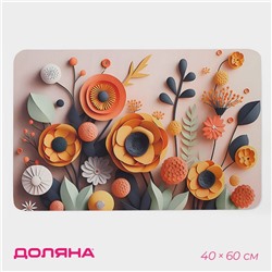 Коврик для дома Доляна Bloom, диатомитовый, 40×60 см