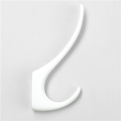 Крючок мебельный CAPPIO HEEL, двухрожковый, белый