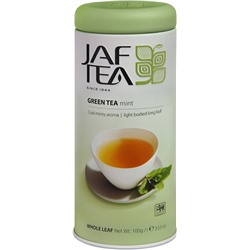 JAF TEA. Зеленый. Мята 100 гр. жест.банка