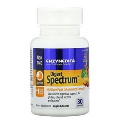 Digest Spectrum, комплексное средство для пищевой непереносимости, 30 капсул