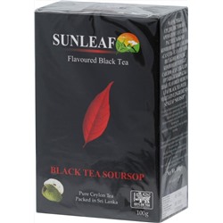SUNLEAF. Black Tea Soursop 100 гр. карт.пачка