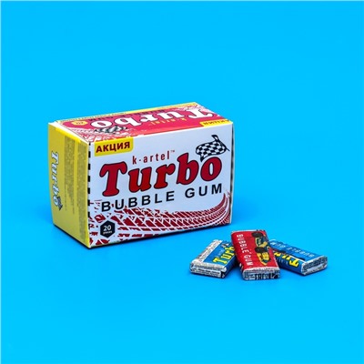 Жевательная резинка Turbosport racing, со вкусом дыни, арбуза, яблока, персика, 20 шт по 4,5 г