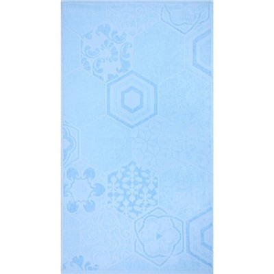 Полотенце махровое Ceramics цвет голубой, 50Х90, 460г/м хл100%