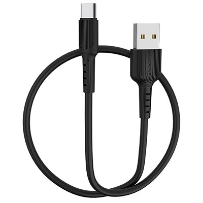 Кабель USB - Type-C Borofone BX16 Easy  100см 3A  (black)
