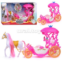 Карета "Цветочная фантазия" с лошадкой, в коробке
