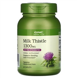 GNC, Milk Thistle, Extra Strength, 1300 mg, 60 Caplets