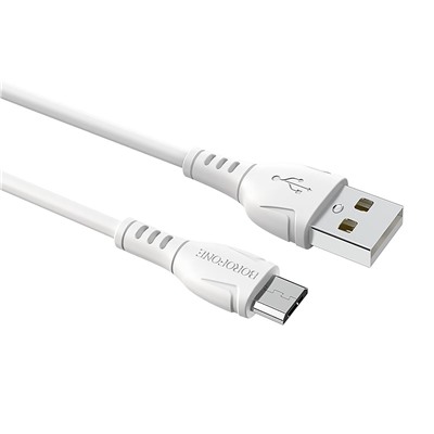 Кабель USB - micro USB Borofone BX51 (повр. уп)  100см 2,4A  (white)