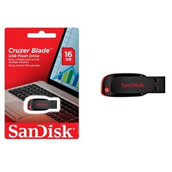 USB Flash накопитель черный SanDisk Cruzer BLADE 16Gb