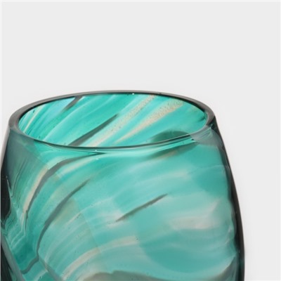 Бокал из стекла «Эмеральд», 350 мл, 8,5×22 см, цвет бирюзовый