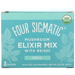 Four Sigmatic, Mushroom Elixir Mix with Reishi, 20 Packets, 0.1 oz (3 g) Each