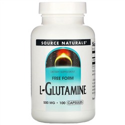 Source Naturals, L-глутамин, 500 мг, 100 капсул