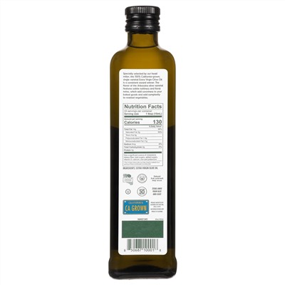 California Olive Ranch, 100% California, Extra Virgin Olive Oil, Arbosana, 16.9 fl oz (500 ml)