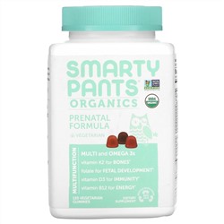 SmartyPants, Organics, пренатальный комплекс, 120 вегетарианских жевательных таблеток