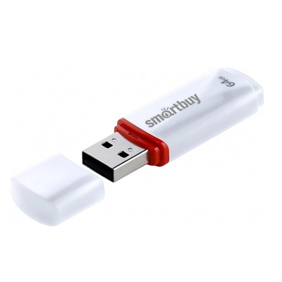 Флэш накопитель USB 64 Гб Smart Buy Crown (white)