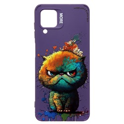 Чехол-накладка - SC335 для "Samsung Galaxy A12"  (кот) (violet) (227129)