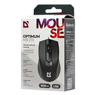 Мышь оптическая Defender Optimum MB-270 (black)