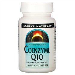 Source Naturals, коэнзим Q10, 100 мг, 60 капсул