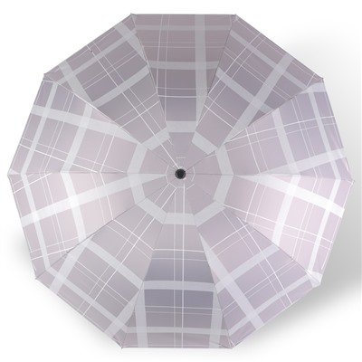 Зонт механический «Клетка», эпонж, 4 сложения, 10 спиц, R = 54/60 см, D = 120 см, цвет МИКС