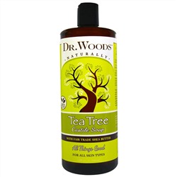 Dr. Woods, Кастильское мыло, чайное дерево и масло ши (ингредиент справедливой торговли), 946 мл (32 жидких унции)