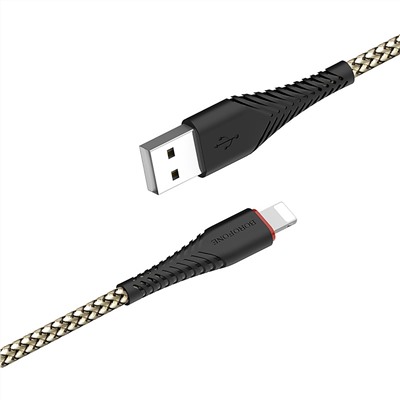 Кабель USB - Apple lightning Borofone BX25 Powerful  100см 2,4A  (black)