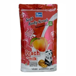 Siam Yoko Солевой скраб для тела c экстрактом персика и молочными протеинами / Salt Body Scrub Peach + Milk, 350 г