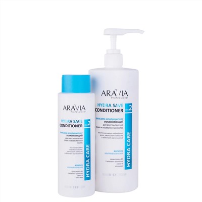 398699 ARAVIA Professional Бальзам-кондиционер увлажняющий для восстановления сухих, обезвоженных волос Hydra Save Conditioner, 420 мл