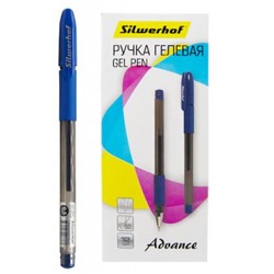 Ручка гелевая 0.5мм "Advance" синяя, с грипом 026182-01 (1184404) SILWERHOF
