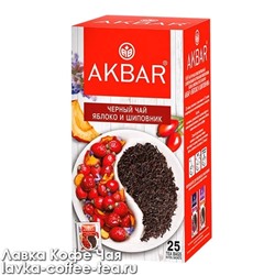 чай Akbar фруктовый Яблоко и шиповник в пакетиках с/я, конверт 1,5 г.*25 пак.