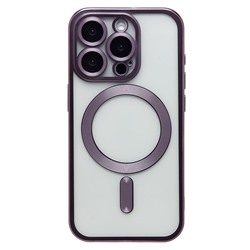 Чехол-накладка - SM027 SafeMag для "Apple iPhone 15 Pro" (dark violet)