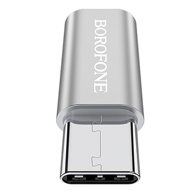 Адаптер Borofone BV4 Micro to Type-c Adapter (silver)