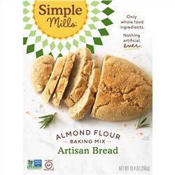 Simple Mills, Натуральный продукт без глютена, смесь миндалевой муки, ремесленный хлеб, 10,4 унции (294 г)