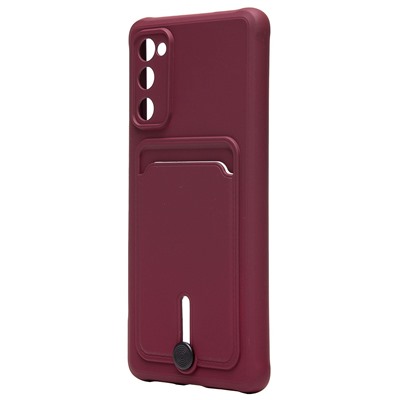 Чехол-накладка - SC304 с картхолдером для "Samsung SM-G780 Galaxy S20FE" (bordo) (208744)