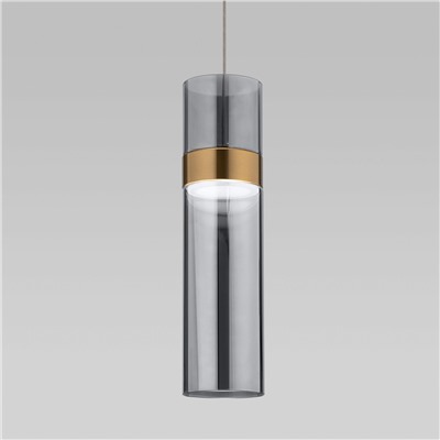 Подвесной светодиодный светильник в стиле лофт 50244/1 LED латунь/дымчатый