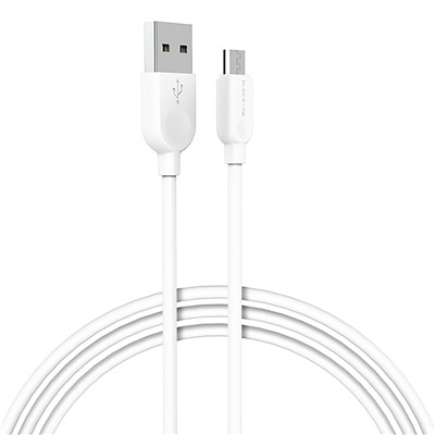 Кабель USB - micro USB Borofone BX14 (повр. уп)  100см 2,4A  (white)